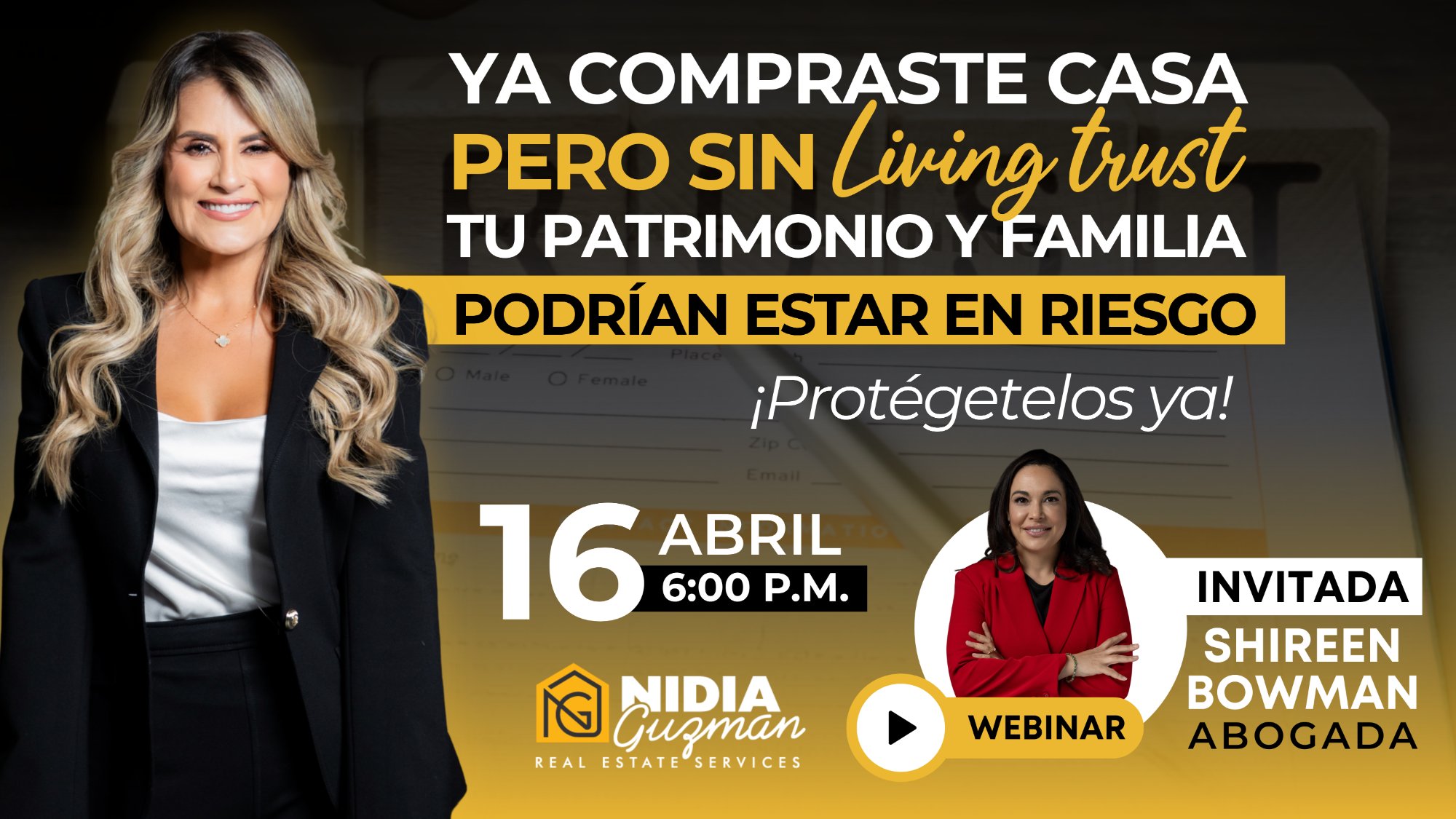 Webinar: Ya Compraste Casa Pero Sin Living Trust